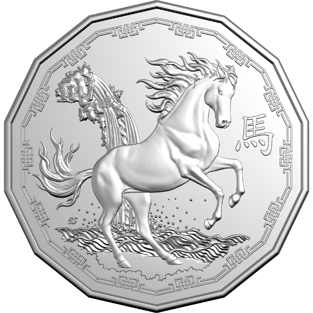 2026 Australien 50 Ct. Lunar Year of the Horse Coincard K-N NUR 50.000pc