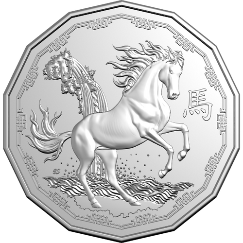 2026 Australien 50 Ct. Lunar Year of the Horse Coincard K-N NUR 50.000pc