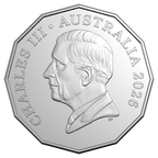 70TH ANNIVERSARY OF AUSTRALIAN FIRST TELEVISION 50C COLOURED COIN