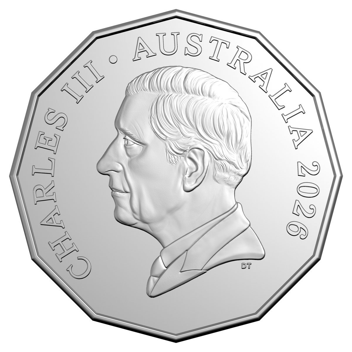 70TH ANNIVERSARY OF AUSTRALIAN FIRST TELEVISION 50C COLOURED COIN