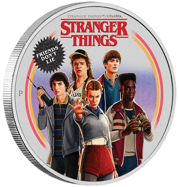 Stranger Things – Friends Don't Lie 2026 $1 1oz Silver Coloured Coin