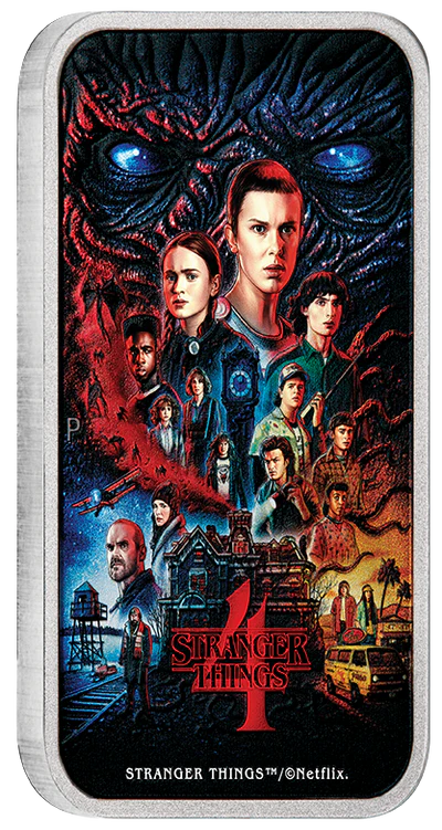 Stranger Things - Season 4 2026 1oz Silver Coloured Rectangular Coin