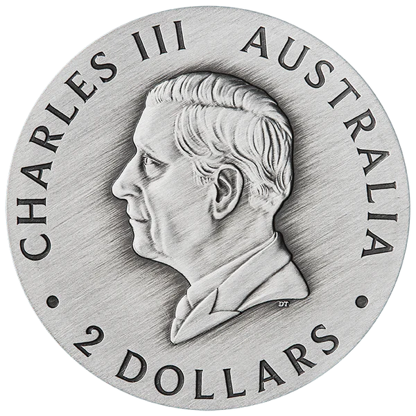 Butterfly 2026 2oz Silver Antiqued Coloured Coin