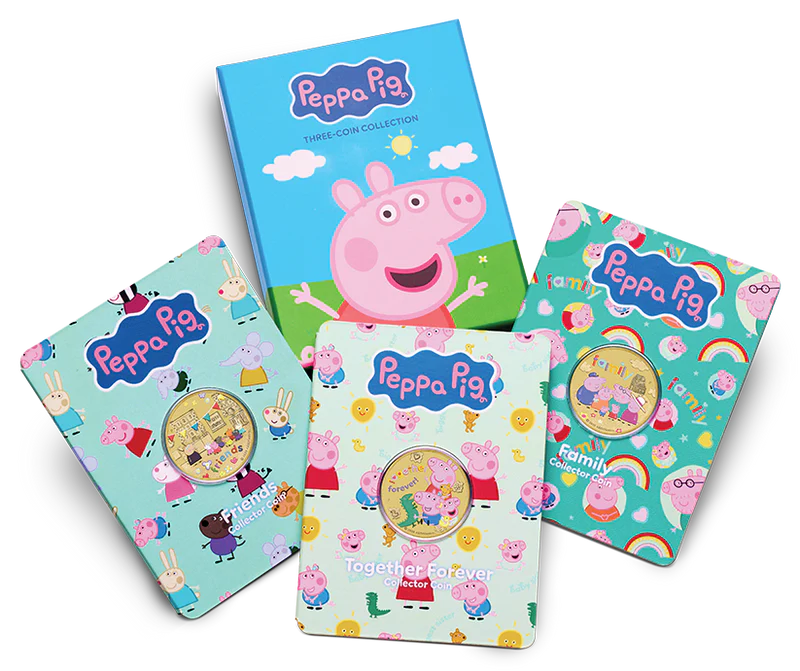 Peppa Pig - Friends 2026 Collector Coins in Cards (Three-Coin Set