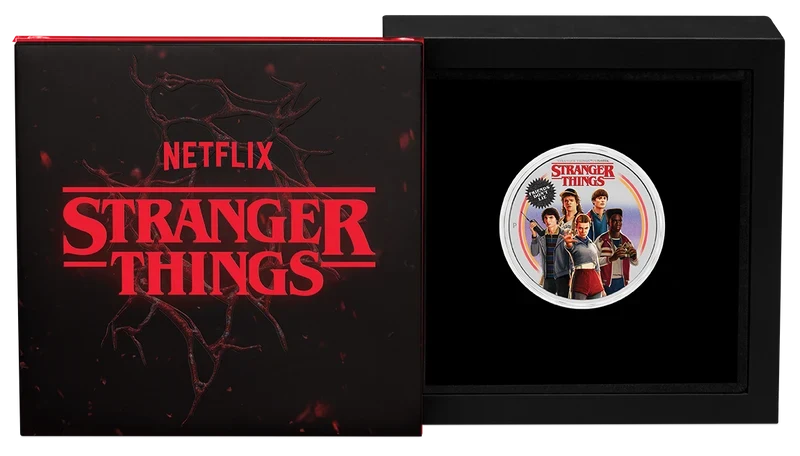 Stranger Things – Friends Don't Lie 2026 $1 1oz Silver Coloured Coin