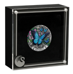 Butterfly 2026 2oz Silver Antiqued Coloured Coin