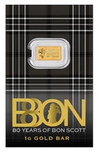 Bon Scott 80th Birthday 2026 1g Gold Minted Bar