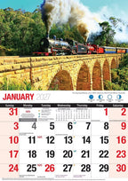 2027 CALENDAR BIG PRINT GREAT TRAINS