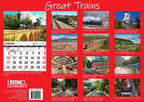 2027 CALENDAR BIG PRINT GREAT TRAINS