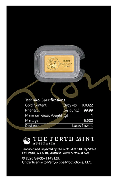 Bon Scott 80th Birthday 2026 1g Gold Minted Bar