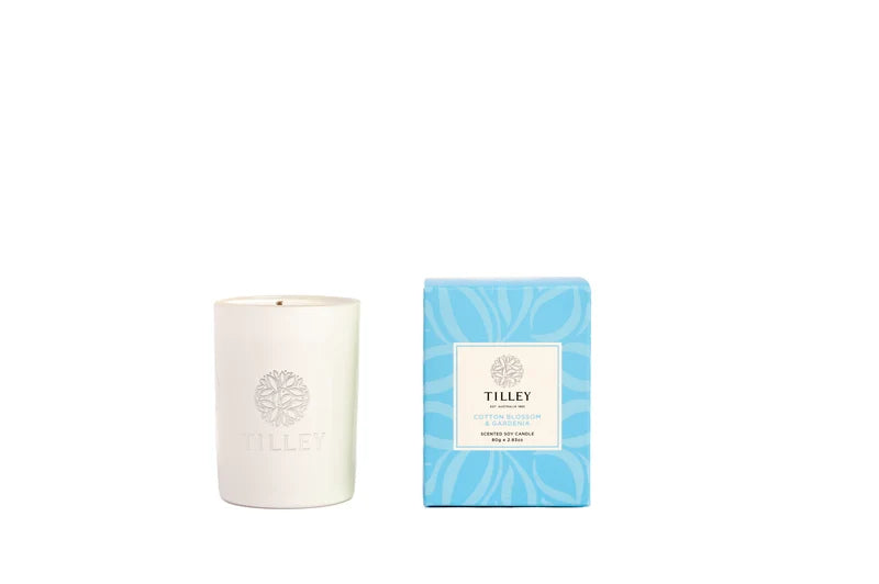 TILLEY COTTON BLOSSOM GARDENIA SOY CANDLE