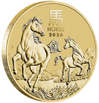 2026 Australian Lunar Series III Year of the Horse AlBr $1 Perth Mint Stamp & Coin PNC