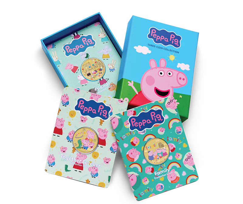 Peppa Pig - Friends 2026 Collector Coins in Cards (Three-Coin Set