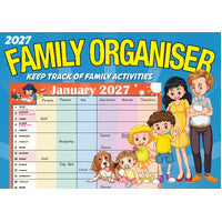 2027 Calendar Bartel Big Print Big Grid Horizontal Wall
