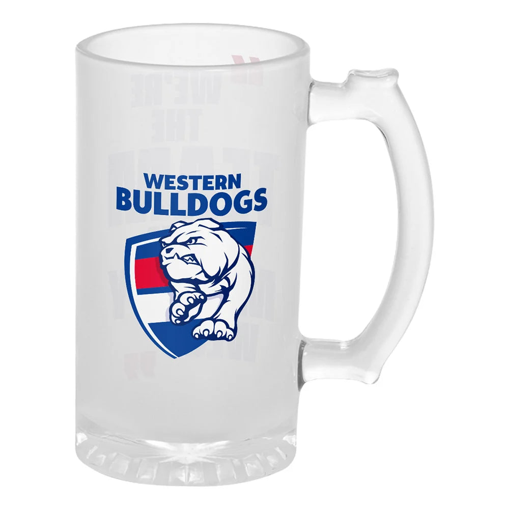 Western Bulldogs Frosted Stein 500ml