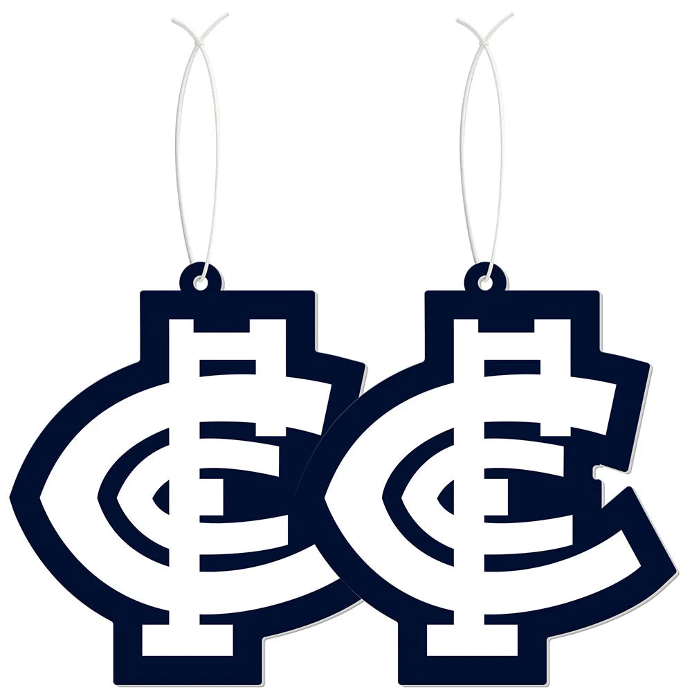 AFL Car Air Freshener 2 Pack - Carlton Blues - Scented - Set of Two
