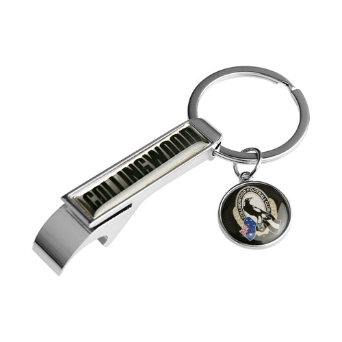Collingwood Magpies AFL Can & Bottle Opener Key Ring