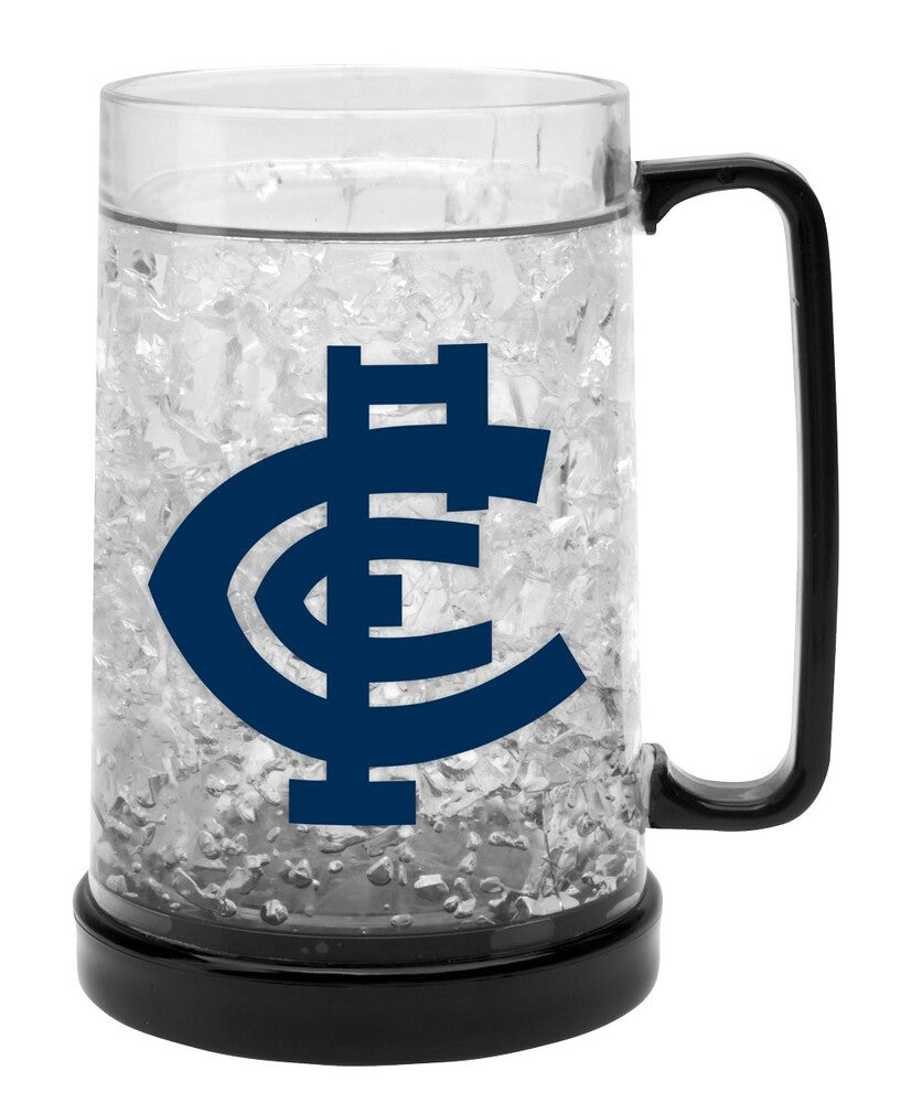 Carlton Blues AFL Aussie Rules Coloured Ezy Freeze Beer Stein Frosty Mug Cup