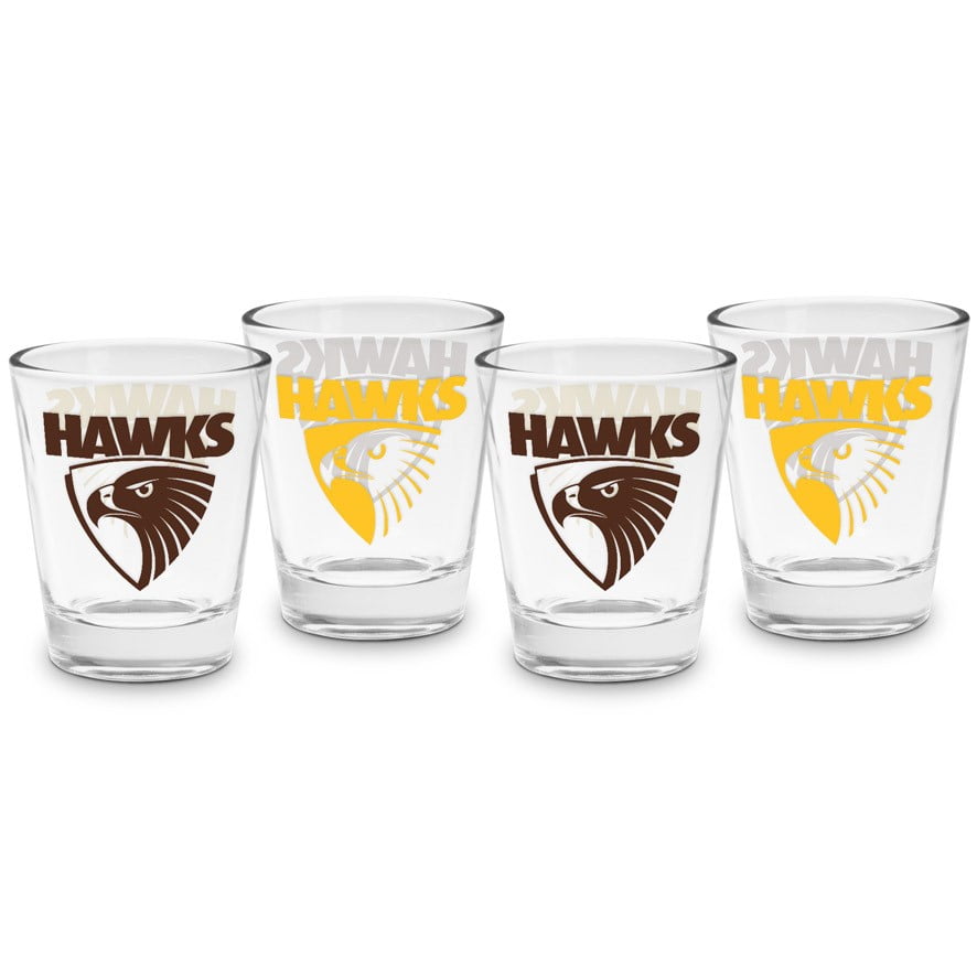 AFL HAWKS SHOT GLASSES