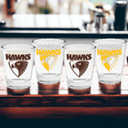 AFL HAWKS SHOT GLASSES