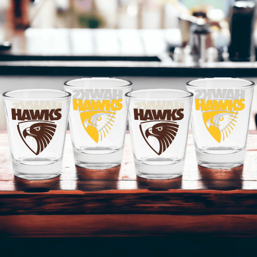 AFL HAWKS SHOT GLASSES