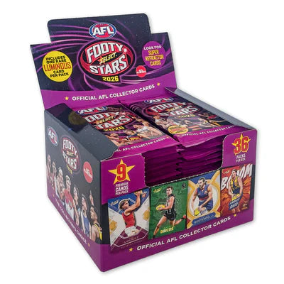 AFL Footy Stars 2026 Collector Cards Box of 36 Packs