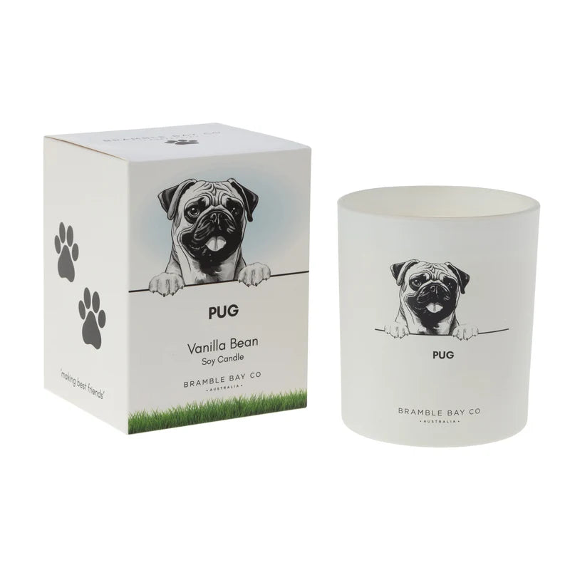 BRAMBLE BAY PUG CANDLE