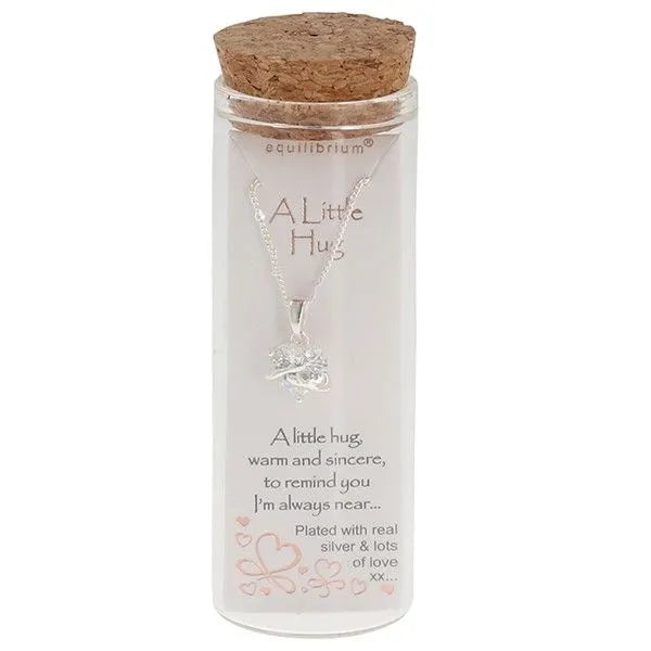 EQUILIBRIUM NECKLACE IN A BOTTLE-A LITTLE HUG