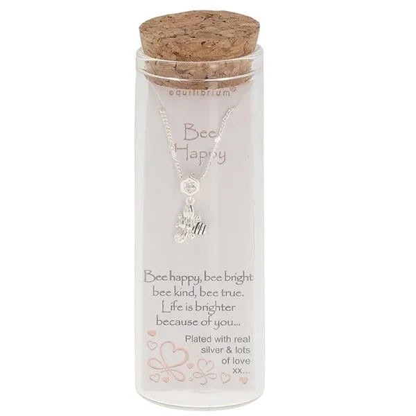 EQUILIBRIUM NECKLACE IN A BOTTLE-BE HAPPY