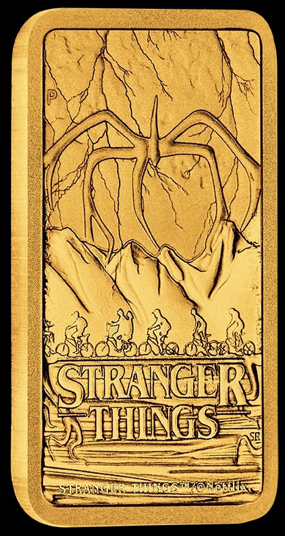 2026 Stranger Things 1g Gold Minted Bar Perth Mint