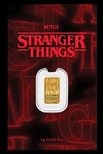 2026 Stranger Things 1g Gold Minted Bar Perth Mint