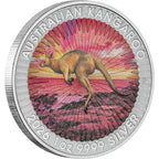 Sundowner - Red Kangaroo 2026 1oz Silver Coloured Coin in Card